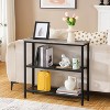 MaseiKar 29.5" Narrow Console Table, 3-Tier Entryway Table with Shelves, for Hallway, Entrance, Living Room, Bedroom, Greige and Black - 2 of 4