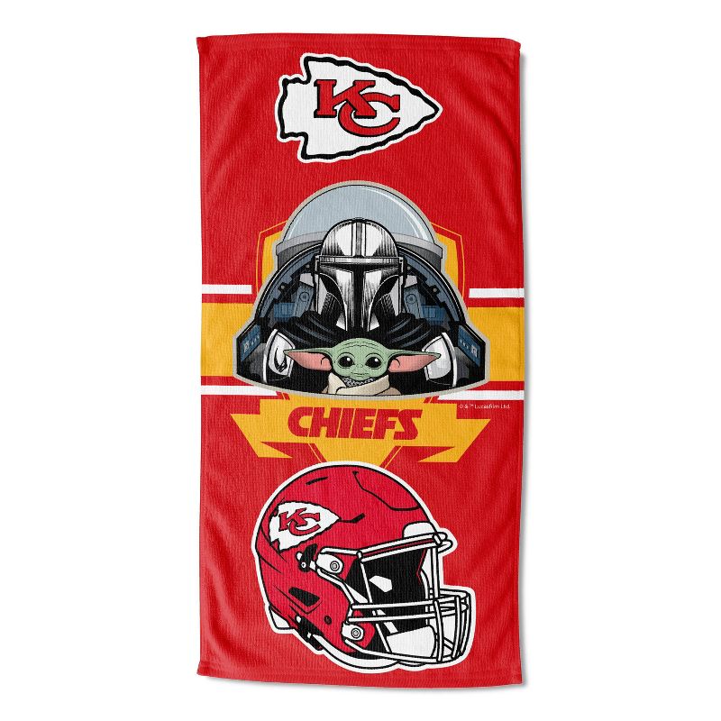 27&#34;x54&#34; NFL Kansas City Chiefs Star Wars Hugger with Beach Towel, 2 of 4