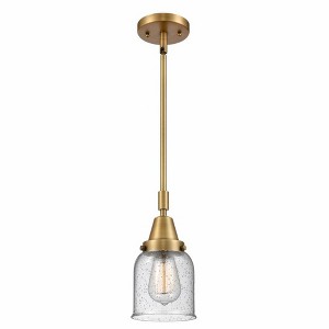 Bell - 1 Light Stem Hung Mini Pendant In Industrial Style-11.13 Inches Tall and 5 Inches Wide - 1 of 1