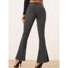 Allegra K Women's High Waist Raw Hem Flared Bottom Casual Jeans Pants - 4 of 4