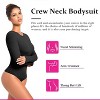 Sol Living Women's Bodysuit Seamless Casual Going Out Top Shirt Breathable Tops Tummy Control Shapewear Stretchy Basic Body Suits T Shirt Crew Neck - 3 of 4
