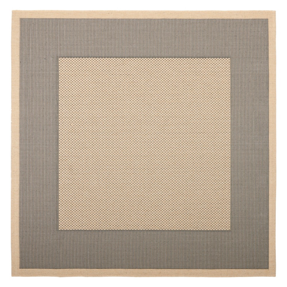 6'7in x 6'7in Babette Square Outdoor Rug Gray/Cream - Safavieh