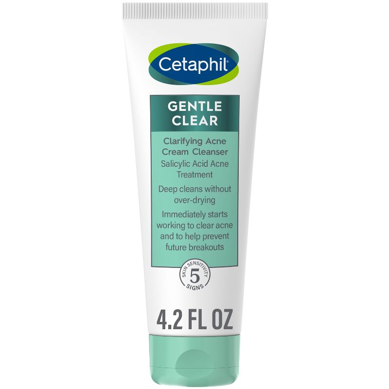 Cetaphil Gentle Clear Clarifying Acne Cream Cleanser - 4.2 fl oz, 1 of 11