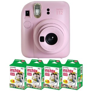 FUJIFILM INSTAX MINI 12 Instant Film Camera (Blossom Pink) with 4x