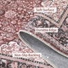 Vintage Area Rug Machine Washable Oriental Distressed Carpet Rug Retro Medallion Stain Resistant Non-Slip Accent Rug - 4 of 4