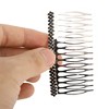 Unique Bargains Women's Three Row Rhinestones Hair Comb Insertion Tool Black 1 Pc - 3 of 3