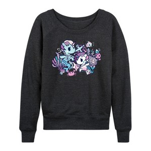 Women's - Tokidoki - Unicorno Galaxy Ocean Mermaids Lightweight French Terry Slouchy - 1 of 4