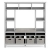 Martha Stewart Kids' Storage Shelf: Wooden Bedroom Book Nook, Toy Cube Organizer with Reading Bench and Storage Bins - 3 of 4