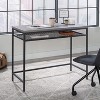 INFURNIC Desks Modern Writing Desk with Adjustable Shelves for Stylish Storage and Organization, Grey, 65.12"*19.29"*29.72" - 3 of 4