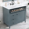 GDFStudio Hudson 36" Adjustable Shelf Modern Bathroom Vanity with Sink and  Cabinet Storage - 2 of 4