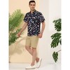 Lars Amadeus Men's Hawaiian Summer Printed Short Sleeves Casual Button Down Beach Shirt - 4 of 4