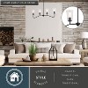 VAXCEL Beverly 4 Light Linear Chandelier Island Pendant Fixture Clear Glass Shade, LED Compatible - 2 of 4