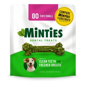VetIQ Minties - Dental Peppermint Flavor Dog Treat - Tiny/Small - 1 of 4