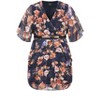 Women's Plus Size Color Wrap Print Dress - navy | CITY CHIC - 4 of 4