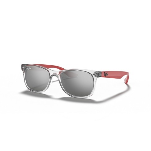 Ray ban Junior Rb9052s 48mm New Wayfarer Child Square Sunglasses Grey Mirror Silver Lens Target