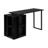 Monarch Specialties Computer Desk Home Office Left Right Set-Up Storage Shelves 55InchL Work Laptop Metal Laminate Black Contemporary Modern - 4 of 4