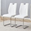 Infurnic Dining Chairs Modern Style Set of 2 Uniquely Designed Chairs, Suitable for Restaurants, Kitchens, Conference Rooms, White, 15.7"*16"*37.4" - 4 of 4