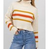 Women's AUBURN STRIPE TURTLENECK SWEATER - PAPERMOON - 3 of 4