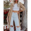Womens Cardigan Knee Length Ribbed Open Front Cardigan Lightweight Sweater Jacket - 4 of 4
