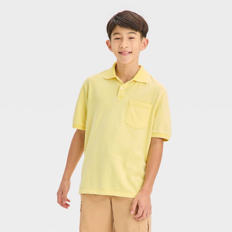 Boys' Short Sleeve Washed Polo Shirt - art class™, 1 of 5