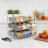 Hastings Home 3-Tier Can Dispenser Organizer Rack - Storage Accessory for Kitchen Pantry, Countertops, and Cabinets - Chrome - 2 of 4