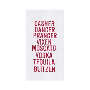 C&F Home Christmas Reindeer Names Cute Humor Cotton Flour Sack Kitchen Dishtowel - 1 of 4