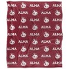 Alma College Logo Pattern Silky Touch Blanket White 50x60 - 2 of 4