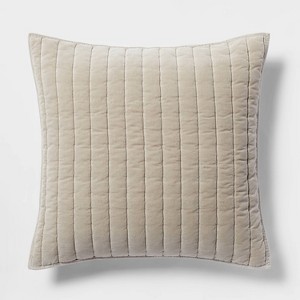 Channel Stitch Velvet Quilt Sham - Threshold™ - 1 of 4