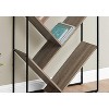 Monarch Specialties Bookshelf Bookcase Etagere 3 Tier 60InchH Office Bedroom Metal Laminate Brown Black Contemporary Modern - 4 of 4