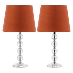 Table Lamp - Orange/Clear - Safavieh