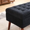 Sapphtopaz Tufted Ottoman Bench with Storage, End of Bed Bench Foot, Storage Bench for Bedroom or Entryway, Upholstered Ottoman with Safety Hinges - 4 of 4