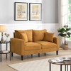 Lyngins Wooden Frame 2-Seater Loveseat Sofa with 2 Pillows, Upholstered High-Density Sponge, Compact Couch for Living Room, Bedroom, Apartment - 2 of 4