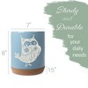 Elanze Designs Kitchen Utensil Holder With Non Slip Cork Base Large 8 Inch Ceramic Storage Crock Forest Animal Countertop Organizer Floral Owl Sky - 2 of 4