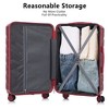 Lyngins 3-Piece Stylish Vertical Stripe Family Hardside Luggage Set – 20" Carry on Luggage, 24" & 28" Suitcases, Waterproof Anti-Scratch ABS Shell - 4 of 4