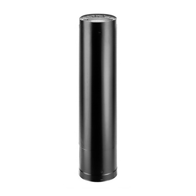 DuraVent DVL 6DVL-68TA 6 Inch Double Wall Steel Telescoping Chimney Wood Burning Stove Pipe Connector to Vent Smoke or Exhaust, Black