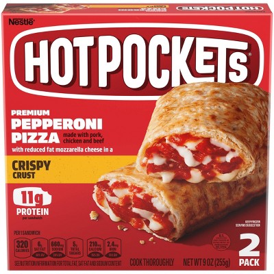 Hot Pockets Garlic Buttery Crust Frozen Pepperoni Pizza - 9oz/2ct
