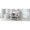 Ridstar 34.1 in. H White Modern Bathroom Storage Cabinet with 2 Soft Closing Doors and 6 Drawers - 4 of 4