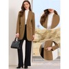 INSPIRE CHIC Women's Notched Stand Collar Long Sleeve One Buttoned Mid-Length Winter Coat Outerwear - 2 of 4