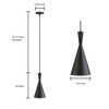 DORESshop 1-Light Cone Matte Black Island Pendant Light Minimalist Modern Nordic Chandelier for Cafe,Bar Hotel,Restaurant,Kitchen - 4 of 4