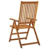 vidaXL Reclining Patio Chairs-Set of 3, Solid Acacia Wood, Adjustable Backrest, Weather-Resistant - 4 of 4