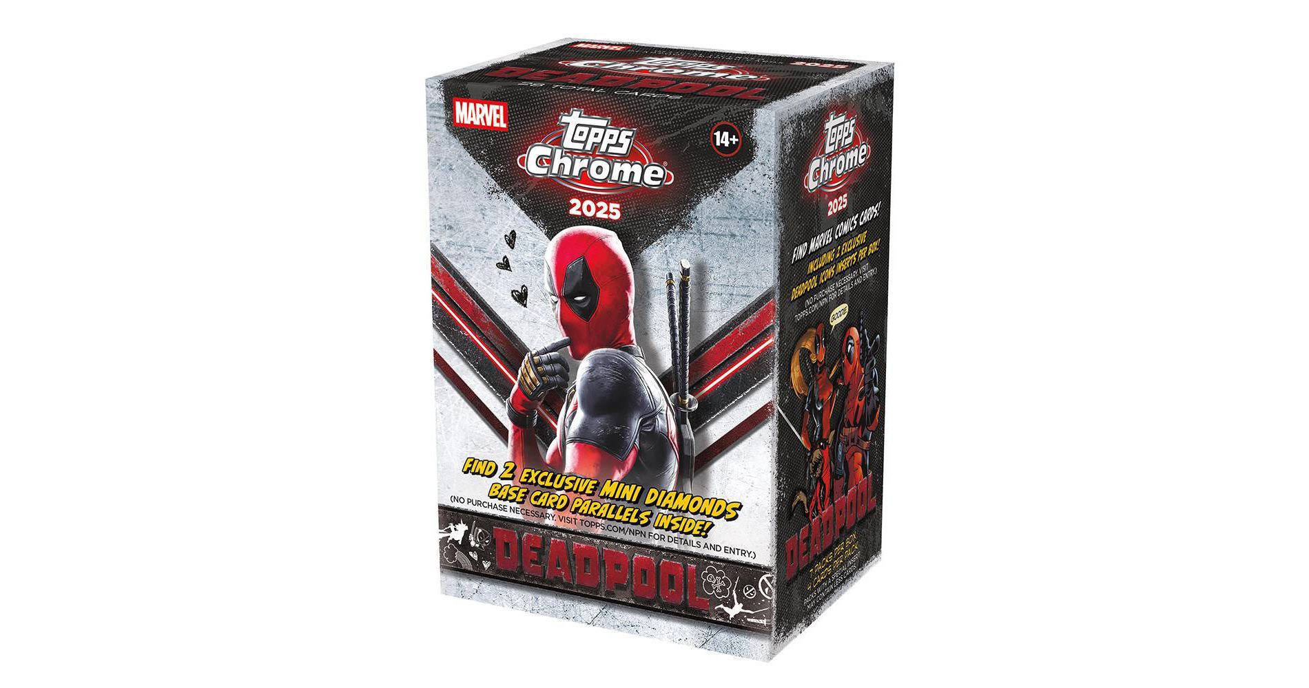 2025 Topps Marvel Chrome Deadpool Trading Card Value Box