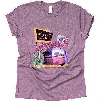 Women's Wo's Love Shack Graphic Tee Shirt - Wild Lucille