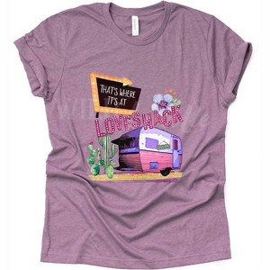 Women's Wo's Love Shack Graphic Tee Shirt - Wild Lucille - 1 of 2