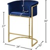 Meridian Furniture,Donatella Navy Velvet Stool - 4 of 4