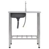 vidaXL Camping Sink Single Basin with Tap Stainless Steel - 2 of 4