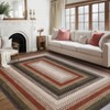 Washable Area Rugs Braided Print Accent Rug with Non-Slip Backing - 4 of 4
