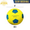 Anywhere Sports: Silent Soccer Ball - 8" Yellow& Blue Squishy Foam Ball, Size 4 - 3 of 4