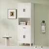 TiramisuBest 70.9" High Freestanding Tall Bathroom Cabinet with a Drawer, 2 Cabinets, 4 Soft-Close Doors,Open Storage, for Bathroom, Living Room - 2 of 4