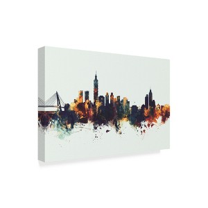 Trademark Fine Art -Michael Tompsett 'Taipei Taiwan Skyline Iv' Canvas Art - 1 of 4