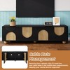 HDZNVF Farmhouse TV Stand with Cable Holes for TVs up to 75 inch, Cream Style Media Console with Rebound Device - 3 of 4